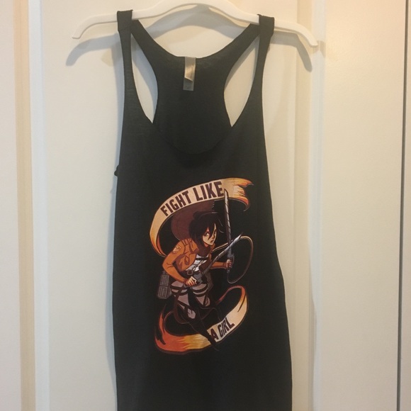“Fight Like A Girl” Mikasa Tank Top || Size XS - Picture 1 of 2